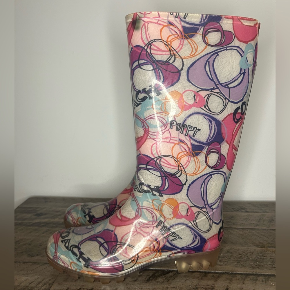 Coach Poppy Logo Rainboots